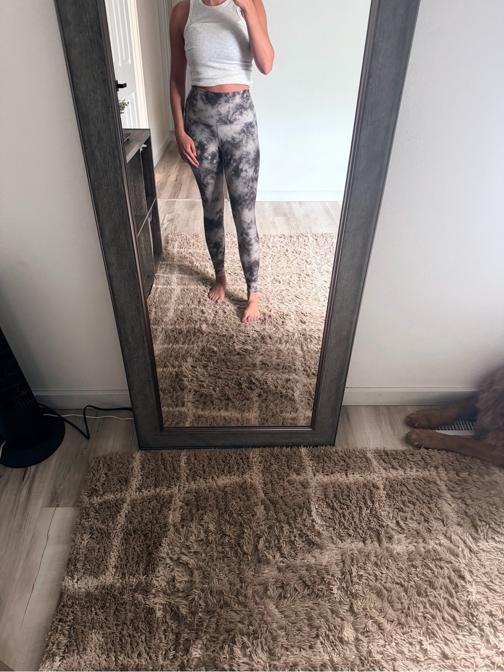 Evolution and Creation Black and Gray Tie-Dye Leggings